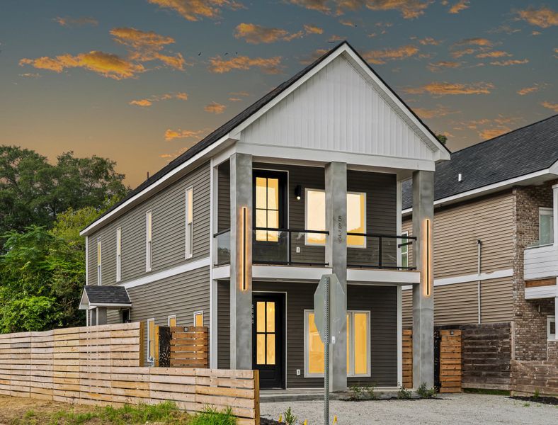 Front exterior of a new home in , North Charleston, SC, highlighting curb appeal (Image 18). Front exterior of a new home in , North Charleston, SC, highlighting curb appeal (Image 18).