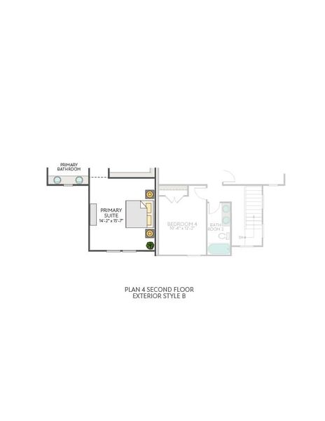 2D floor plan layout for the Greeley by Tri Pointe Homes in Park Central, Georgetown, TX (Image 4).