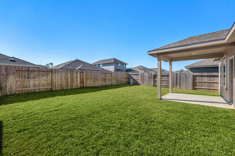 Exterior details and patio area of a home in Sundance Cove - Premier Series, Crosby (Image 27).