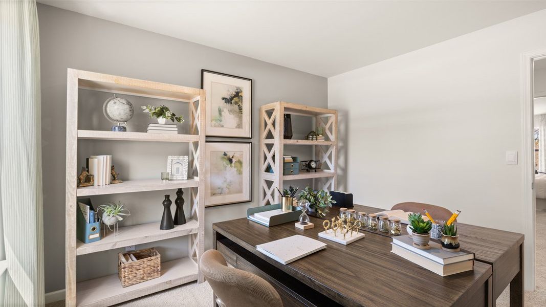 Representative furnished interior of a home built from the HAYDEN Express by D.R. Horton in WillowBrook, Winder (Image 61).