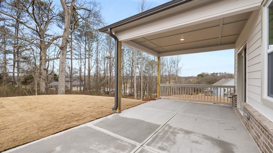 Exterior details and patio area of a home in Holland Estates, Powder Springs (Image 30). Exterior details and patio area of a home in Holland Estates, Powder Springs (Image 30).