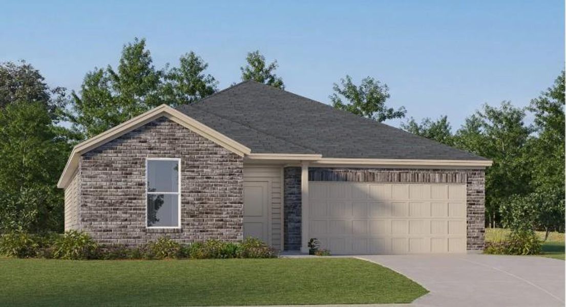 Front exterior of a new home in Grand Lake, Snook, TX, highlighting curb appeal (Image 2).
