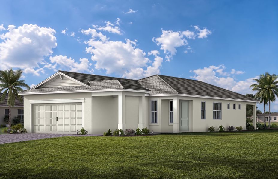 Representative exterior photo of a completed home built from the Flagstone by Pulte Homes in SeaFlower, Bradenton, FL (Image 16).
