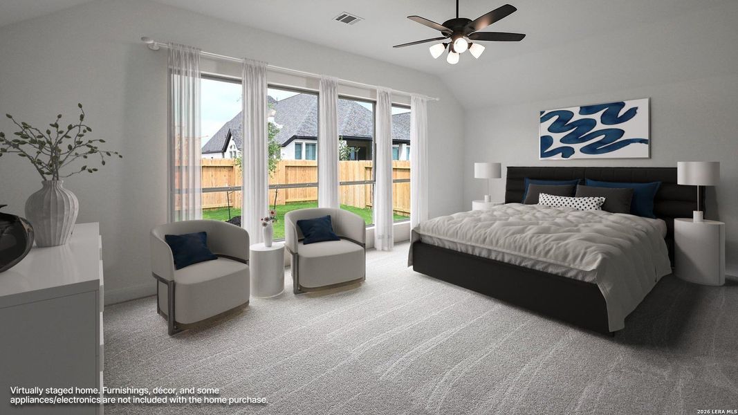 Furnished interior view inside a new home in Meadows of Mill Creek, Seguin (Image 4).