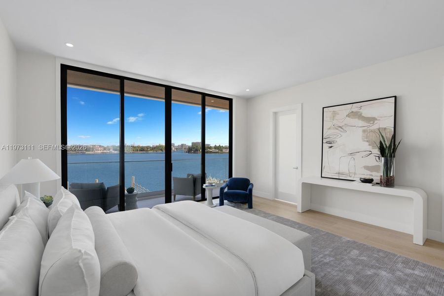 Furnished interior view inside a new home in , Miami Beach (Image 6).