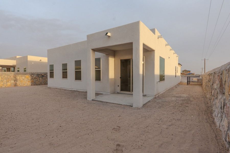 Exterior details and patio area of a home in Emerald Estates, El Paso (Image 3).