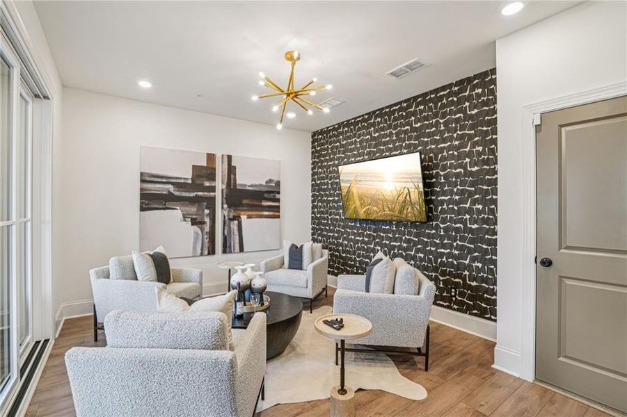 Furnished interior view inside a new home in IveyBrooke, Alpharetta (Image 7).