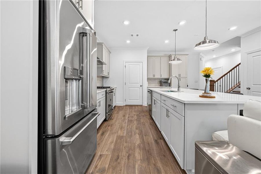 Furnished interior view inside a new home in , Suwanee (Image 7).