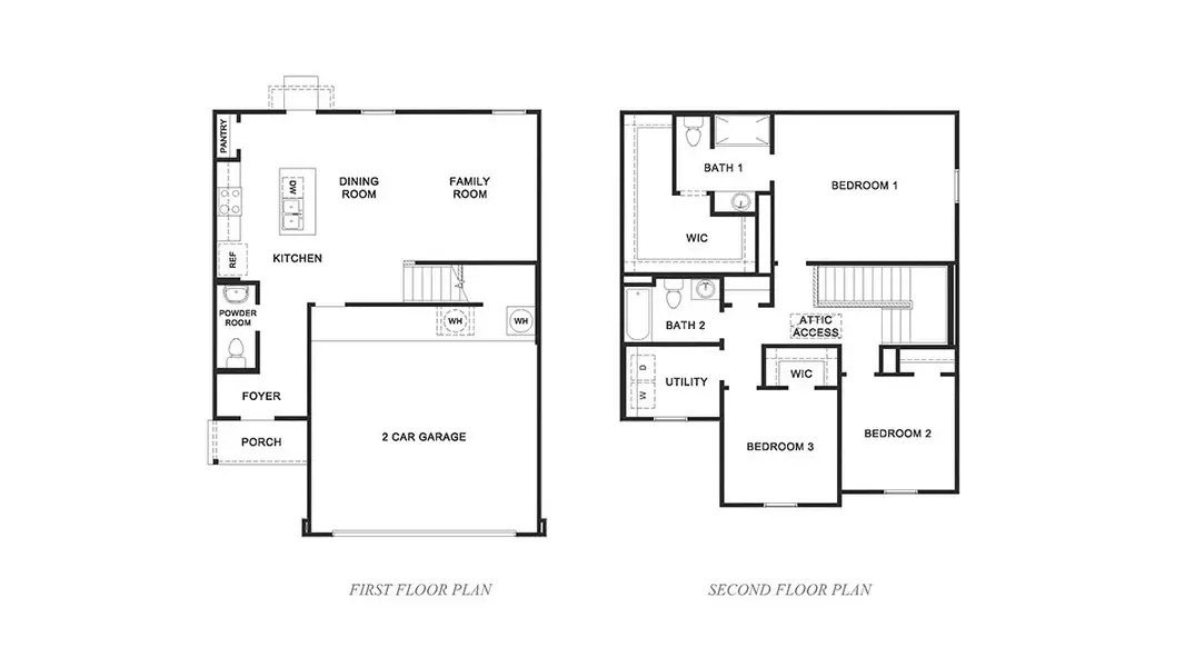 2D floor plan layout of this home in Hickory Ridge, Elmendorf, TX (Image 2).