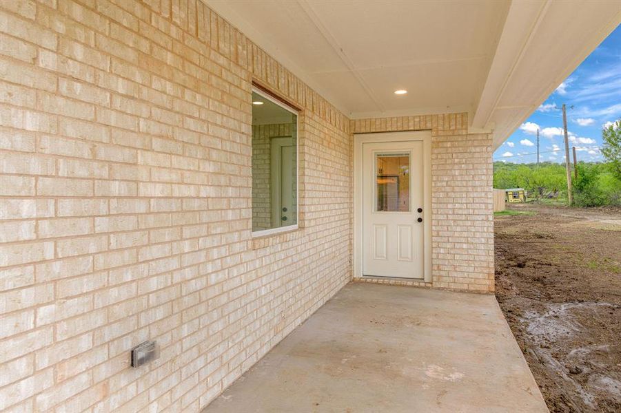 Exterior details and patio area of a home in , Baird (Image 25).