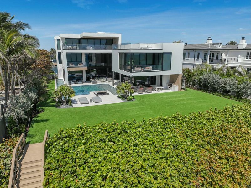 Front exterior of a new home in , Hillsboro Beach, FL, highlighting curb appeal (Image 22).
