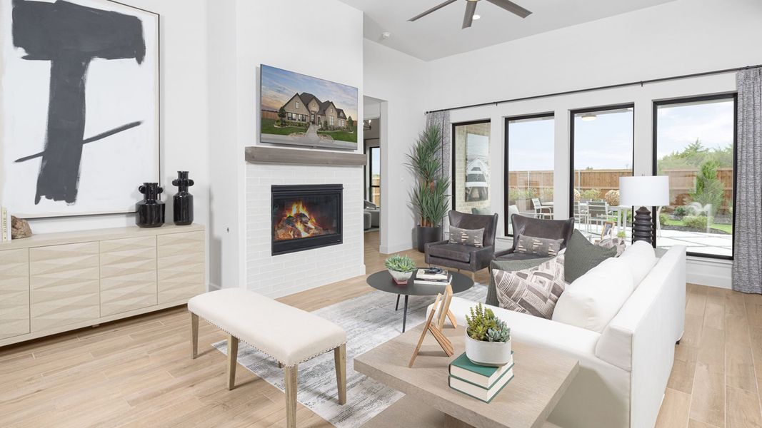 Furnished interior view inside a new home in The Lakes Of Somercrest 60', Midlothian (Image 4). Furnished interior view inside a new home in The Lakes Of Somercrest 60', Midlothian (Image 4).