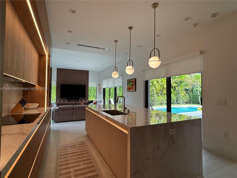 Furnished interior view inside a new home in , Coral Gables (Image 8). Furnished interior view inside a new home in , Coral Gables (Image 8).