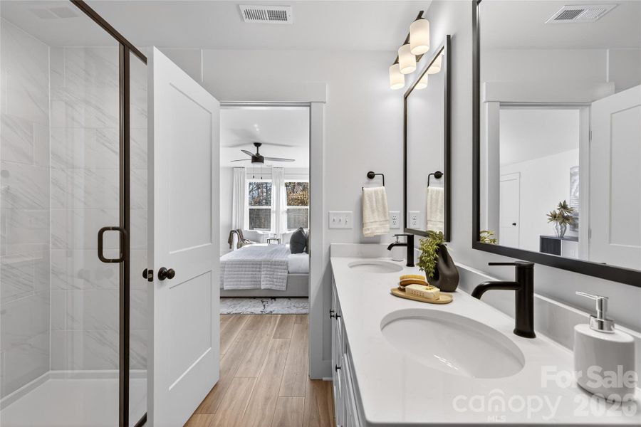 Furnished interior view inside a new home in , Charlotte (Image 15).