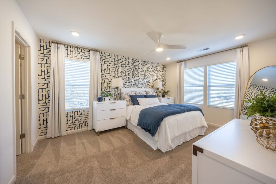 Furnished interior view inside a new home in Village Heights TH, Greensboro (Image 8).