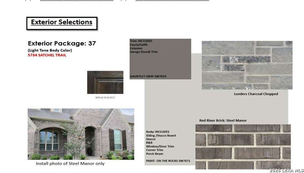 Sample of building materials used in homes in Mayfair, New Braunfels (Image 5).