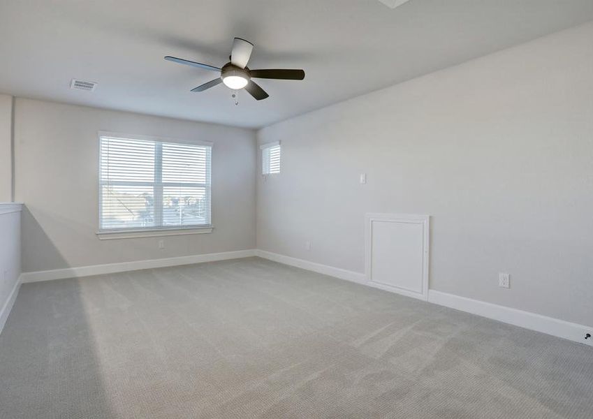 Upstairs loft creates the perfect space for a game room.