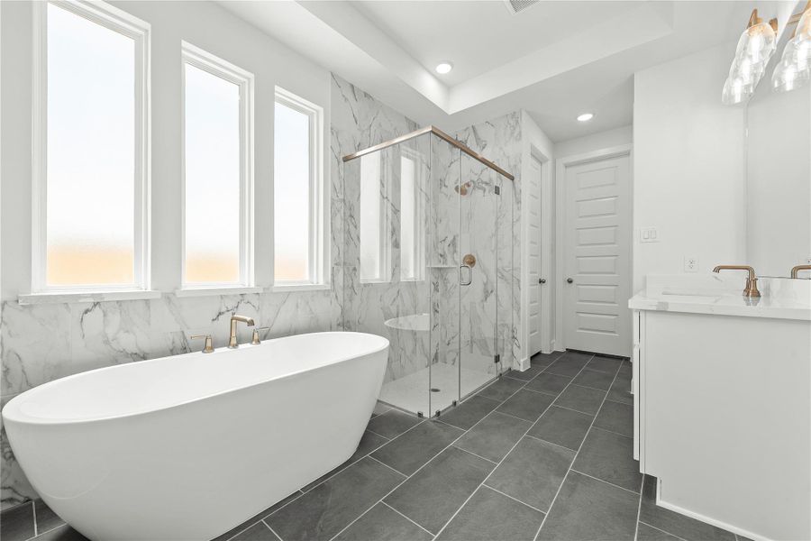 Furnished interior view inside a new home in Sunterra, Katy (Image 4).