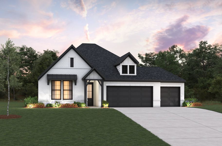 Representative exterior photo of a completed home built from the Palmetto by Beazer Homes in Pinevale, Tomball, TX (Image 3).