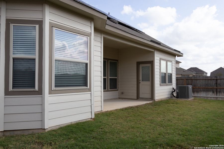 Exterior details and patio area of a home in Rhine Valley, Schertz (Image 24).