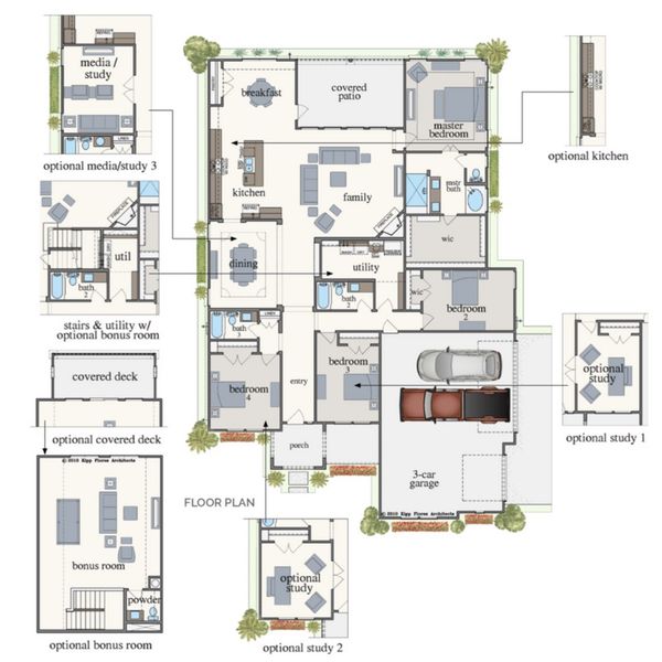2D floor plan layout for the Chisholm SL by Steve Klein Custom Builder in The Ranches at TerraVista, Victoria, TX (Image 4).