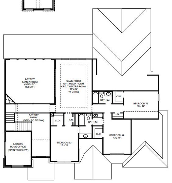 2D floor plan layout for the 3317A by Perry Homes in George's Ranch Acre, Boerne, TX (Image 3).