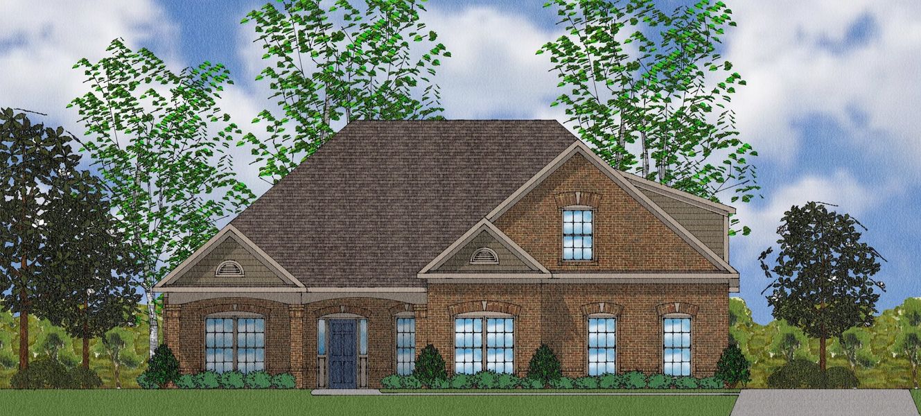 Representative exterior photo of a completed home built from the Campbell - Elite Collection by Mungo Homes in Walnut Grove, Easley, SC (Image 19).