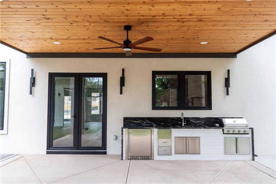 Exterior details and patio area of a home in , Buford (Image 40).