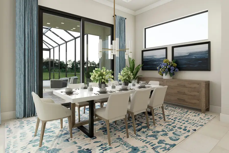 Furnished interior in a model home at Central Beach in Vero Beach (Image 5).