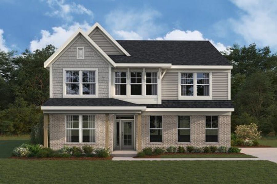 Representative exterior photo of a completed home built from the Ivy by Fischer Homes in Easton Park, Dallas, GA (Image 7).