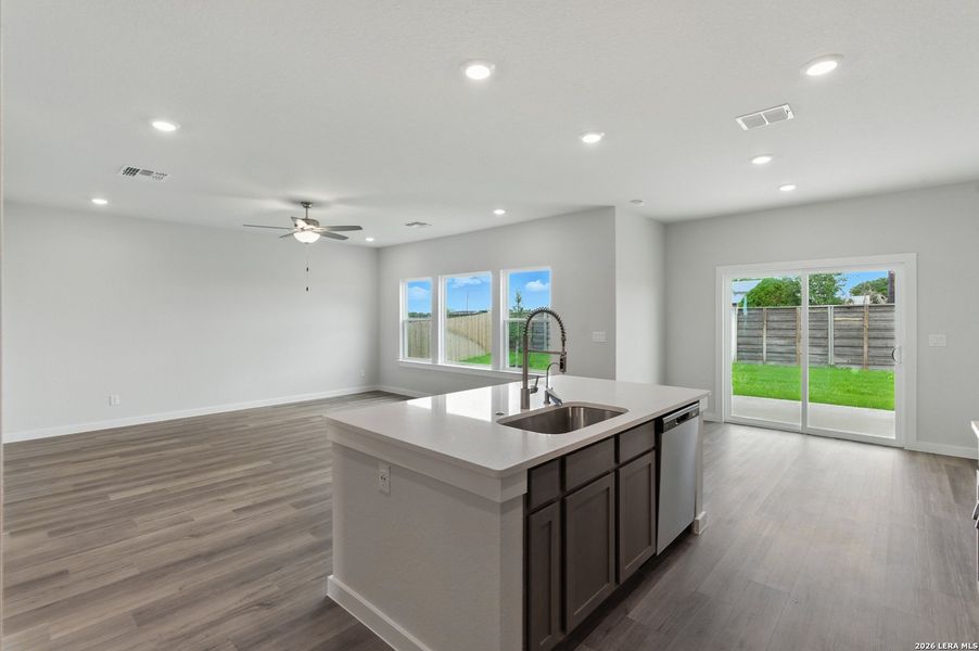 Furnished interior view inside a new home in Weltner Farms 50’s, New Braunfels (Image 6).