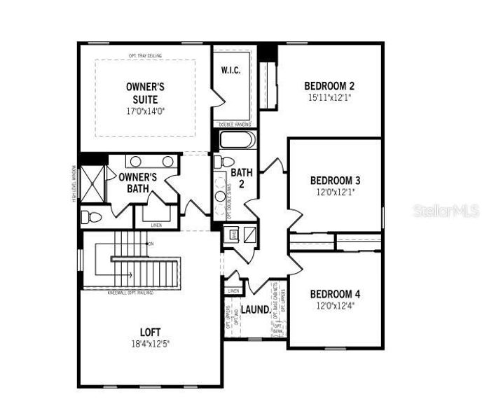 2D floor plan layout of this home in Crosswind Ranch, Parrish, FL (Image 3).