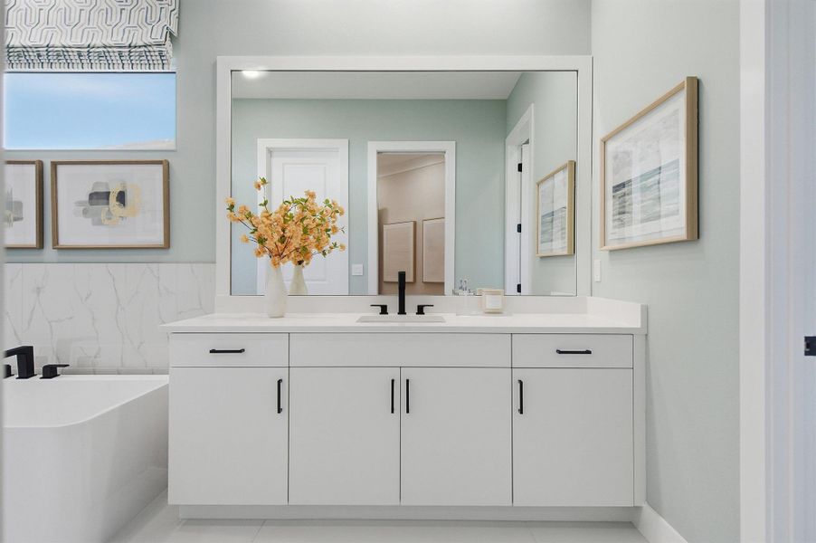 Furnished interior view inside a new home in The Strand, Vero Beach (Image 14).
