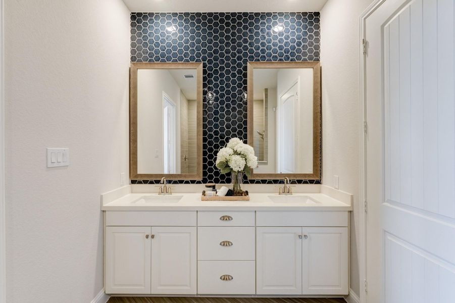 Furnished interior view inside a new home in The Highlands: Highland Duets, Porter (Image 28).