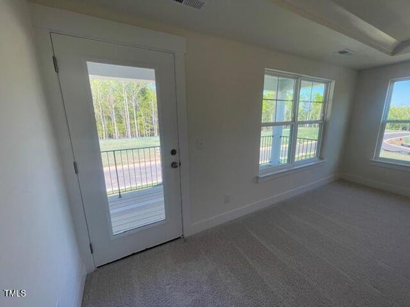 Door to balcony off Primary Door to balcony off Primary