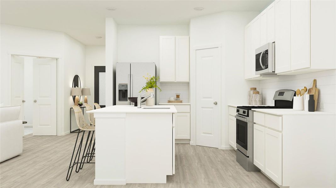 Furnished interior view inside a new home in Meadowlark Preserve: Lonestar Collection, Pflugerville (Image 6).