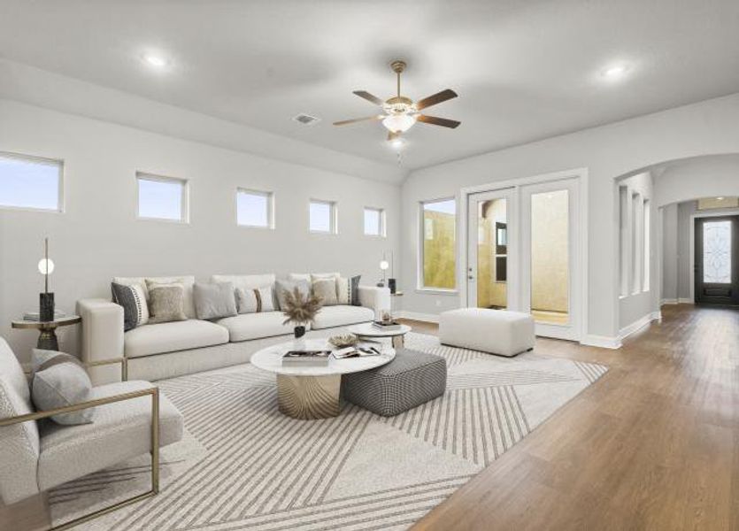 Furnished interior view inside a new home in The Enclave at Potranco Oaks, San Antonio (Image 7). Furnished interior view inside a new home in The Enclave at Potranco Oaks, San Antonio (Image 7).