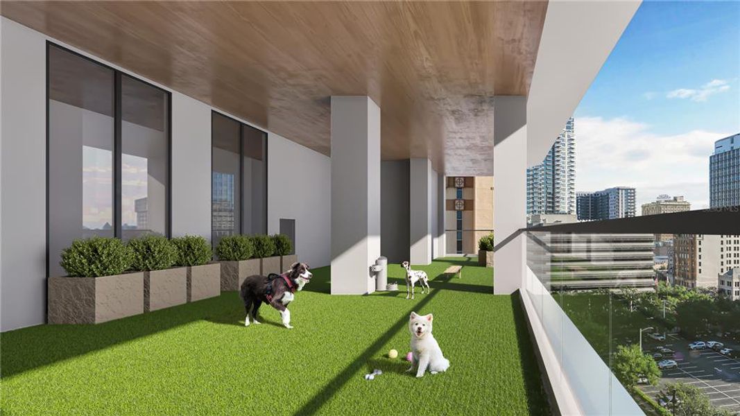 Exterior details and patio area of a home in ONE Tampa, Tampa (Image 1). Exterior details and patio area of a home in ONE Tampa, Tampa (Image 1).