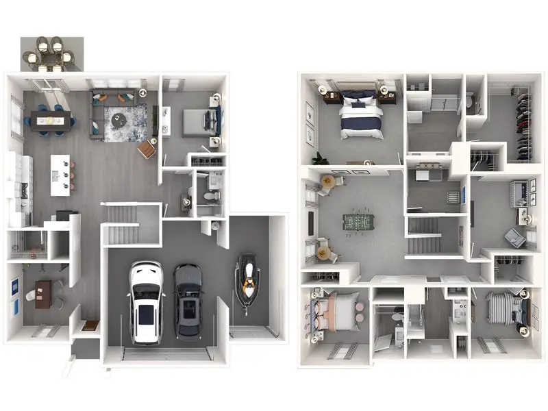 2D floor plan layout for the Johnson by Meritage Homes in Briarcreek - Bronze Series, Cane Ridge, TN (Image 4).