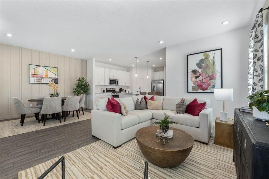 Furnished interior view inside a new home in Spring Walk at the Junction, Debary (Image 17).
