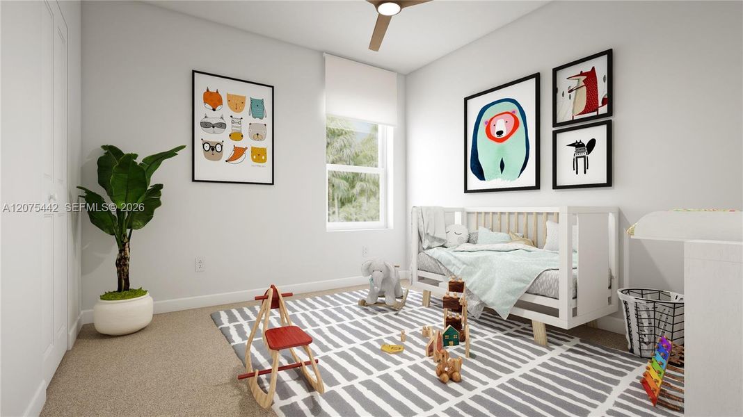 Furnished interior view inside a new home in Wildwood Groves, Miami (Image 11).