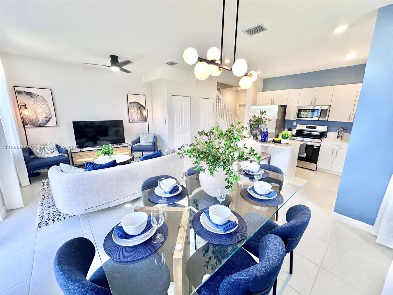 Furnished interior view inside a new home in , Florida City (Image 9).