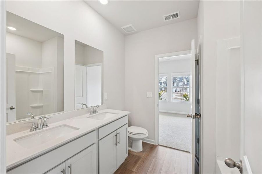 Furnished interior view inside a new home in Westmont Preserve, Powder Springs (Image 10).