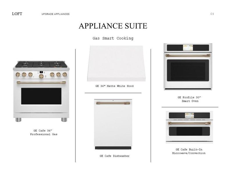 Loft Look Palette 6: Appliance Selection Sheet (*Artist rendering used for illustration purposes only.)