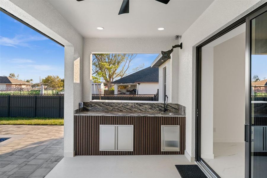 Exterior details and patio area of a home in , Cape Coral (Image 22).