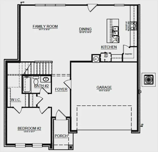 2D floor plan layout for the Kinsley by Cambridge Homes in Rolling Ridge, Van Alstyne, TX (Image 6).