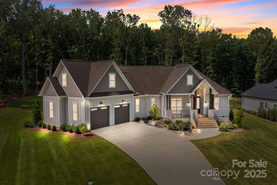 Front exterior of a new home in , Lincolnton, NC, highlighting curb appeal (Image 21).