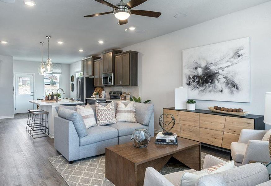 Furnished interior view inside a new home in Emory Crossing 40s, Hutto (Image 11).