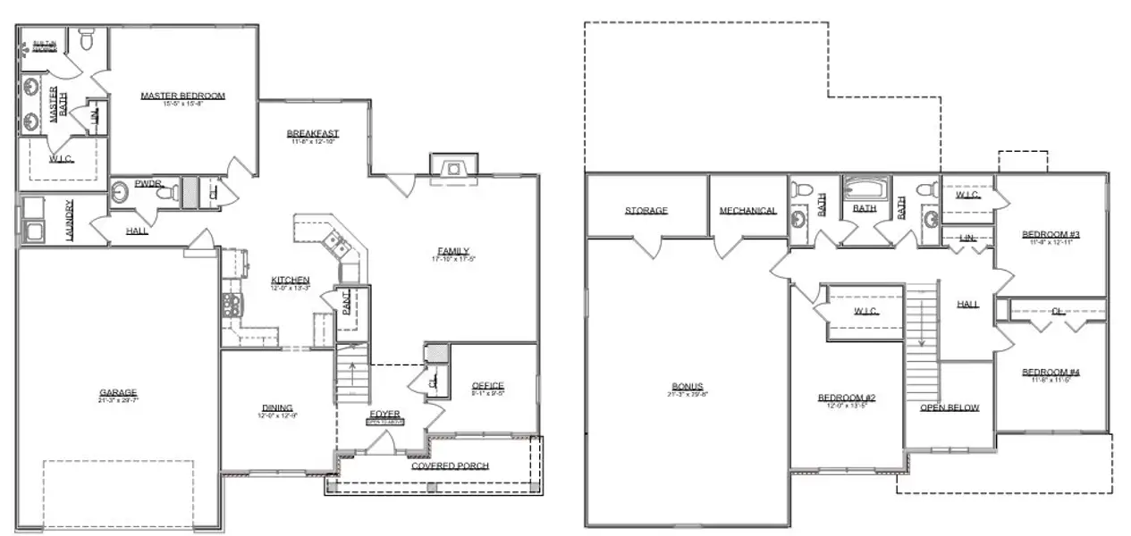 2D floor plan layout for the The Heartland by Smithbilt Homes in Manor in The Foothills, Maryville, TN (Image 2). 2D floor plan layout for the The Heartland by Smithbilt Homes in Manor in The Foothills, Maryville, TN (Image 2).