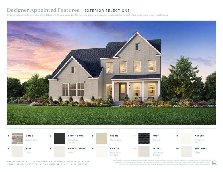 Sample of building materials used in homes in Tomlinson Pointe, Mount Juliet (Image 5).